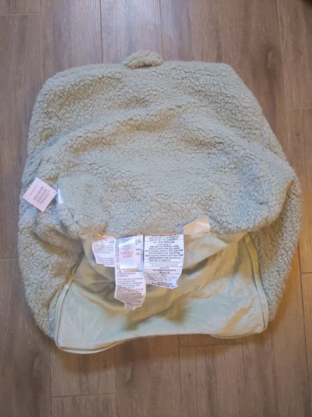 pottery barn kids My First Anywhere Chair Light Green Cozy Sherpa Slipcover Only